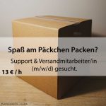 Support and Versandmitarbeiter/in (m/w/d) gesucht